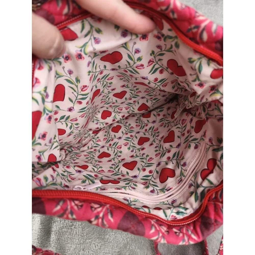 Vera Bradley Crossbody Bag Floral Hearts Quilted Crossbody Bag Retired Print